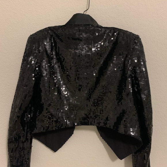 Veronica Beard Delony Cropped Jacket in Black - Picture 9 of 10
